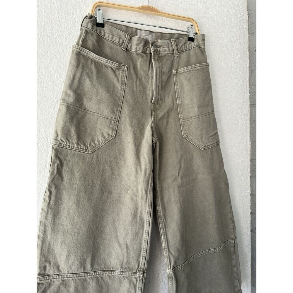 Everlane Olive Wide Leg Jeans - Picture 3 of 13